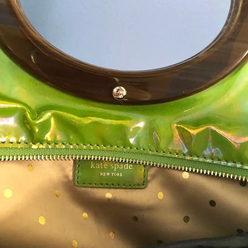 Kate Spade Jocelyn Green Patent Leather Clutch